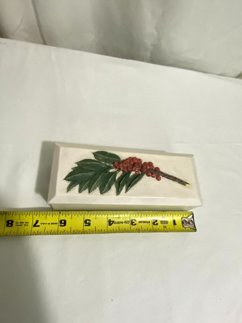 Ibis & Orchid Design Inc Tea Light Candle Holder Tray 3 Slot Floral Berry Resin